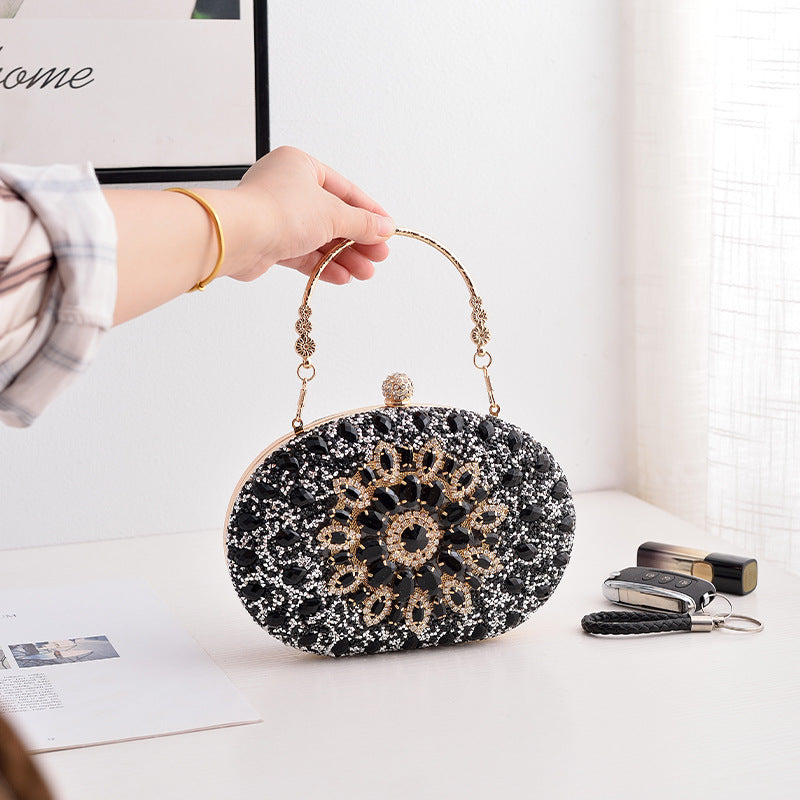 Wholesale Diamond Set Banquet Color Luxury Banquet Fashion Water Diamond Handbag